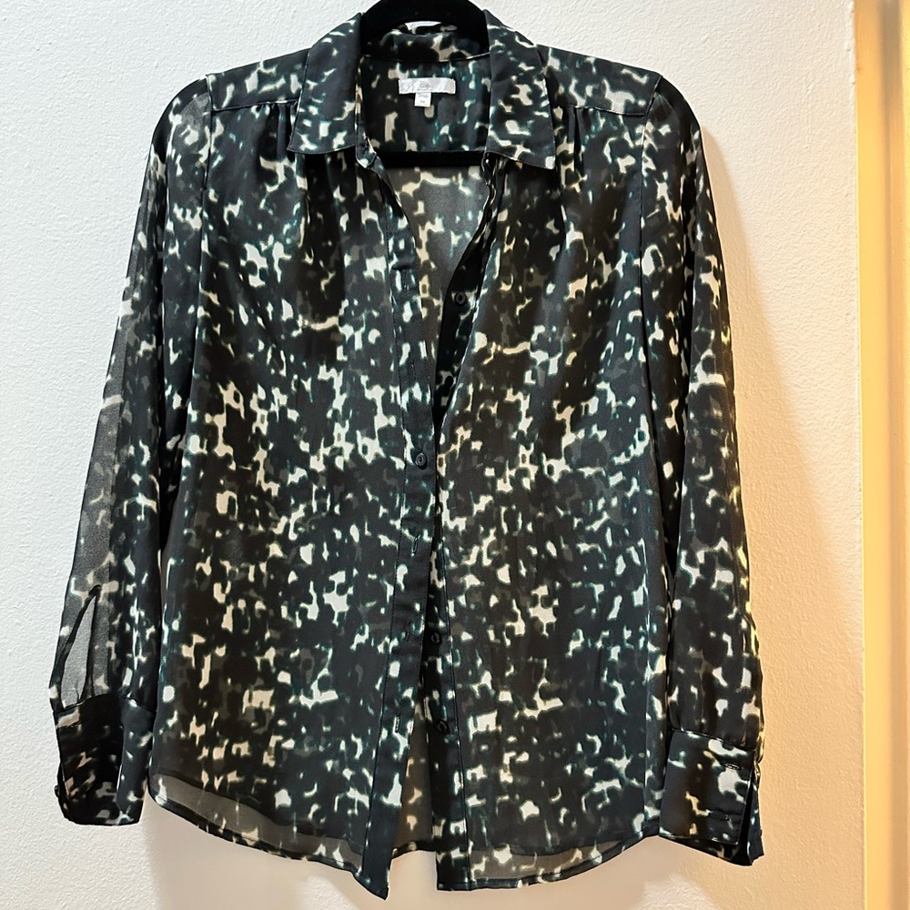GAP Black and Cream Camouflage Jacket